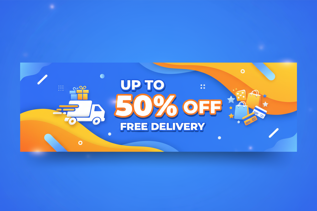 upto 50% off with free delivery 